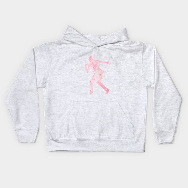 Girl Street Dancer Watercolor Silhouette Kids Hoodie by LotusGifts